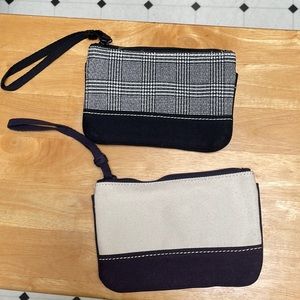 Lands’ End small canvas zipper pouches